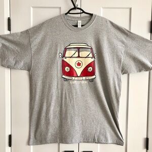 Canada, Camper Van, Always Exploring,‎ Red, Maple Leaf, T Shirt, NEW, Mens, XXL
